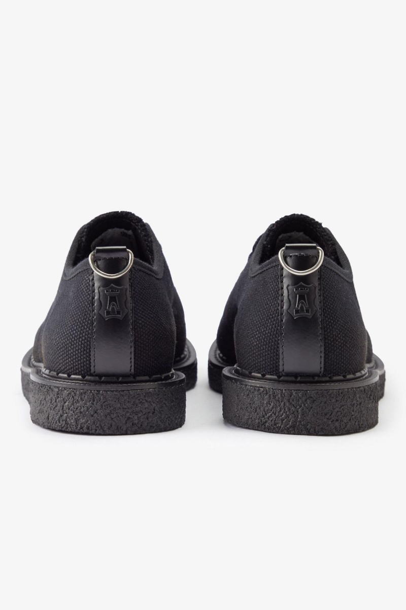 Zapatos Fred Perry Lona Monkey Mujer Negros | MXDFL14665