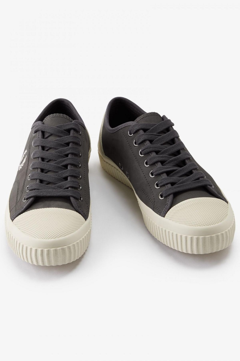 Zapatos Fred Perry Low Hughes Hombre Gunmetal / Ecru | MXICD62127