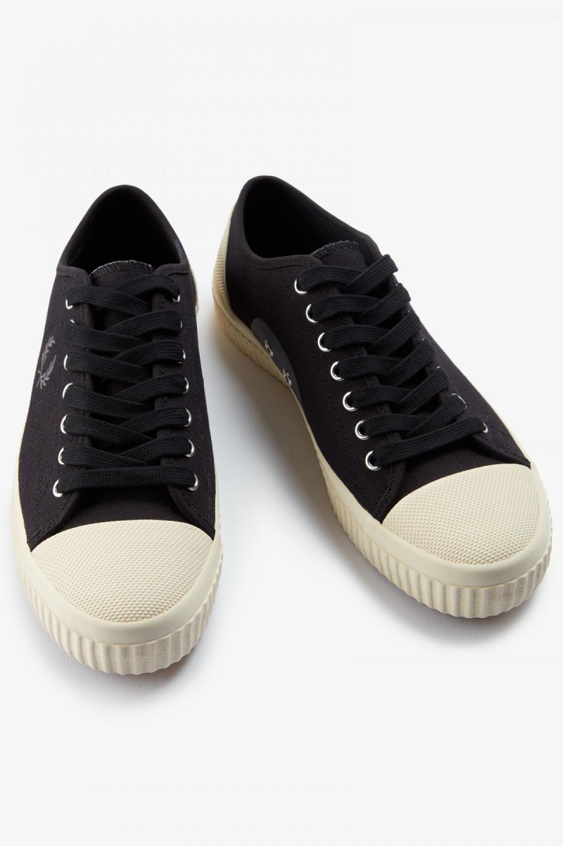 Zapatos Fred Perry Low Hughes Hombre Negros | DMXKV28125