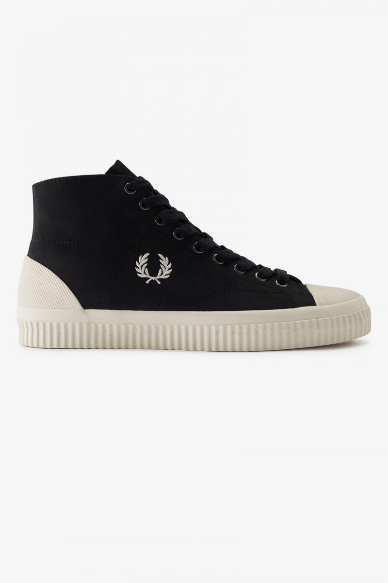 Zapatos Fred Perry Mid Hughes Hombre Negros | MXCVG91035