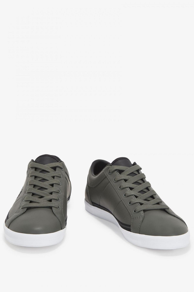 Zapatos Fred Perry Perforated Baseline Hombre Verdes Negros | MXJVR57407