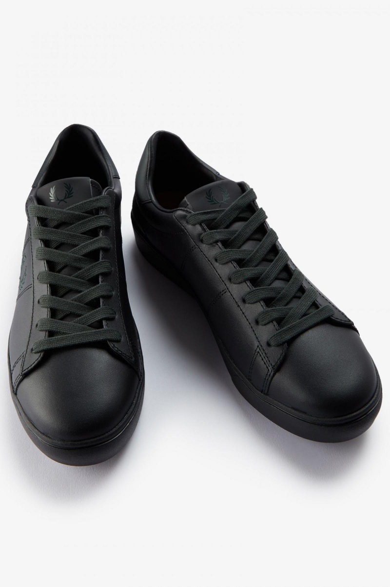 Zapatos Fred Perry Spencer Hombre Negros Verdes | PMXER54325